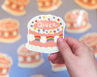 Queer Cake Sticker // LGBTQ Sticker