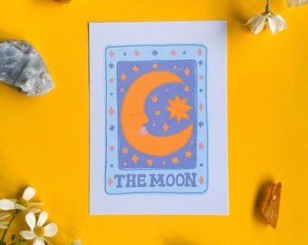 Tarot Mini Print // 5x7 // Sun & Moon Art Print