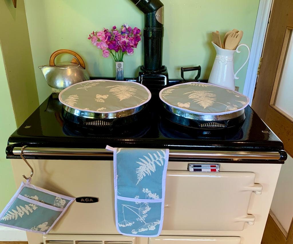 Aga Hob Covers/pads par round handle loop cotton guata Etsy España