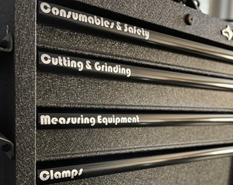 Tool Box Labels: Glossy Vinyl Decals, Tool Organization