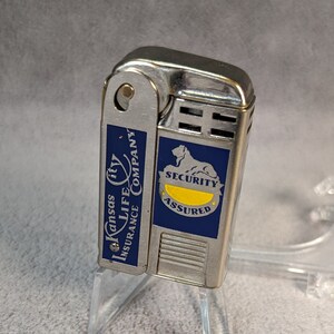 Rare Regens Stormliter - Kansas City Life Insurance - Vintage Squeeze Lighter - 1940s Art Deco - Unique Gift Him Her - Working