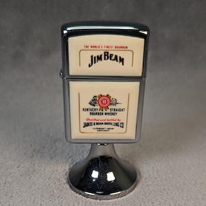 Rare Jim Beam Zippo Handilite Table Lighter - Ultralite Resin - Working Vintage Lighter - Gift for Him Her Collectors - Unique Uncommon