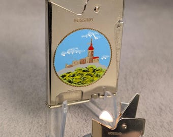 Rare Erich Körner Princess Squeeze Lighter - Güssing Castle Souvenir, Tourism - Vintage, Art Deco - Made in Austria - Working, Restored
