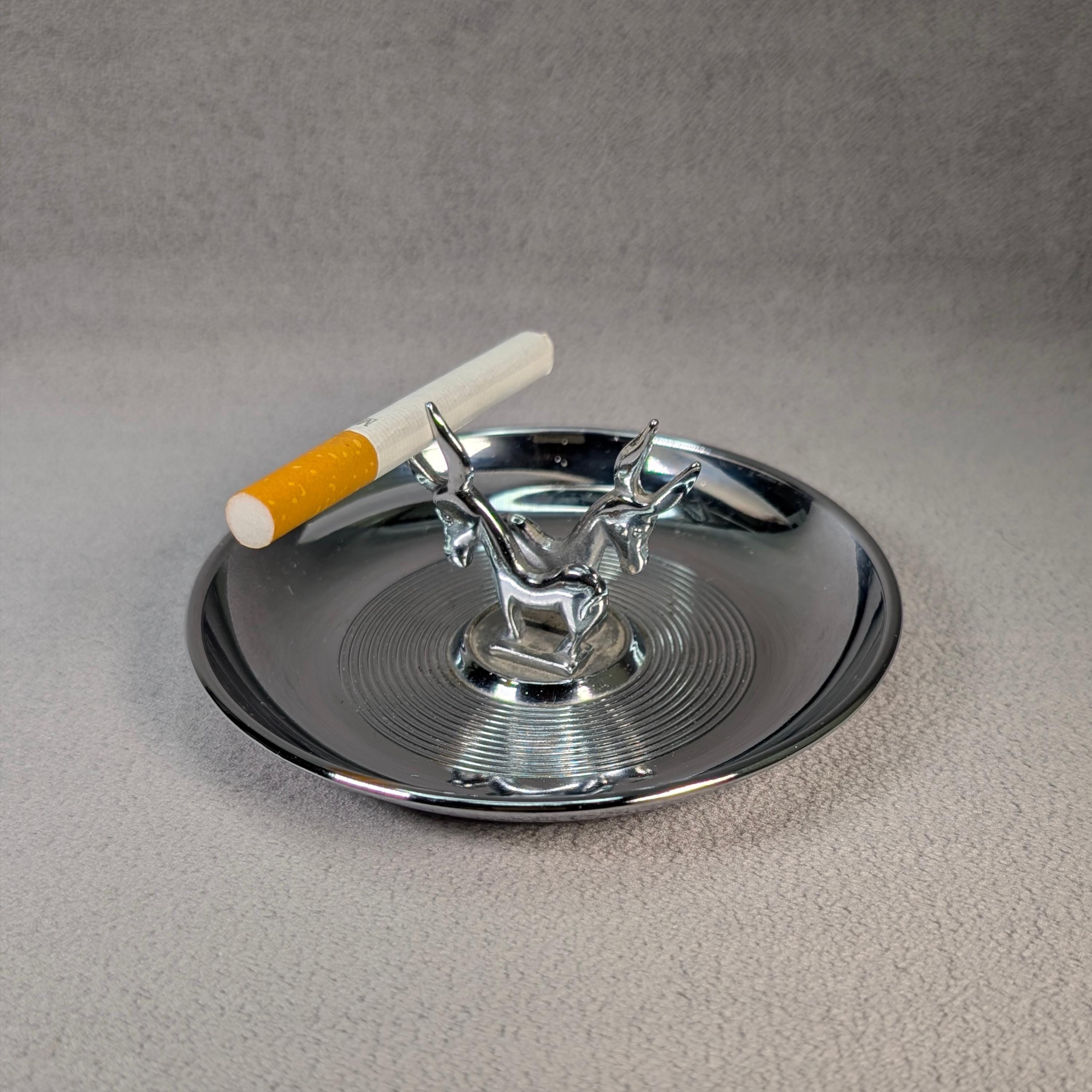 ヴィンテージ いぶし銀 ヨーロッパ製 小さな灰皿 灰皿 - ビンテージ