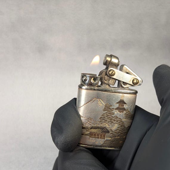 古鉄 明珍作 在銘 手燭(LC747) Marble desk /Table lighter KOEI UNICON made in japan | eBay