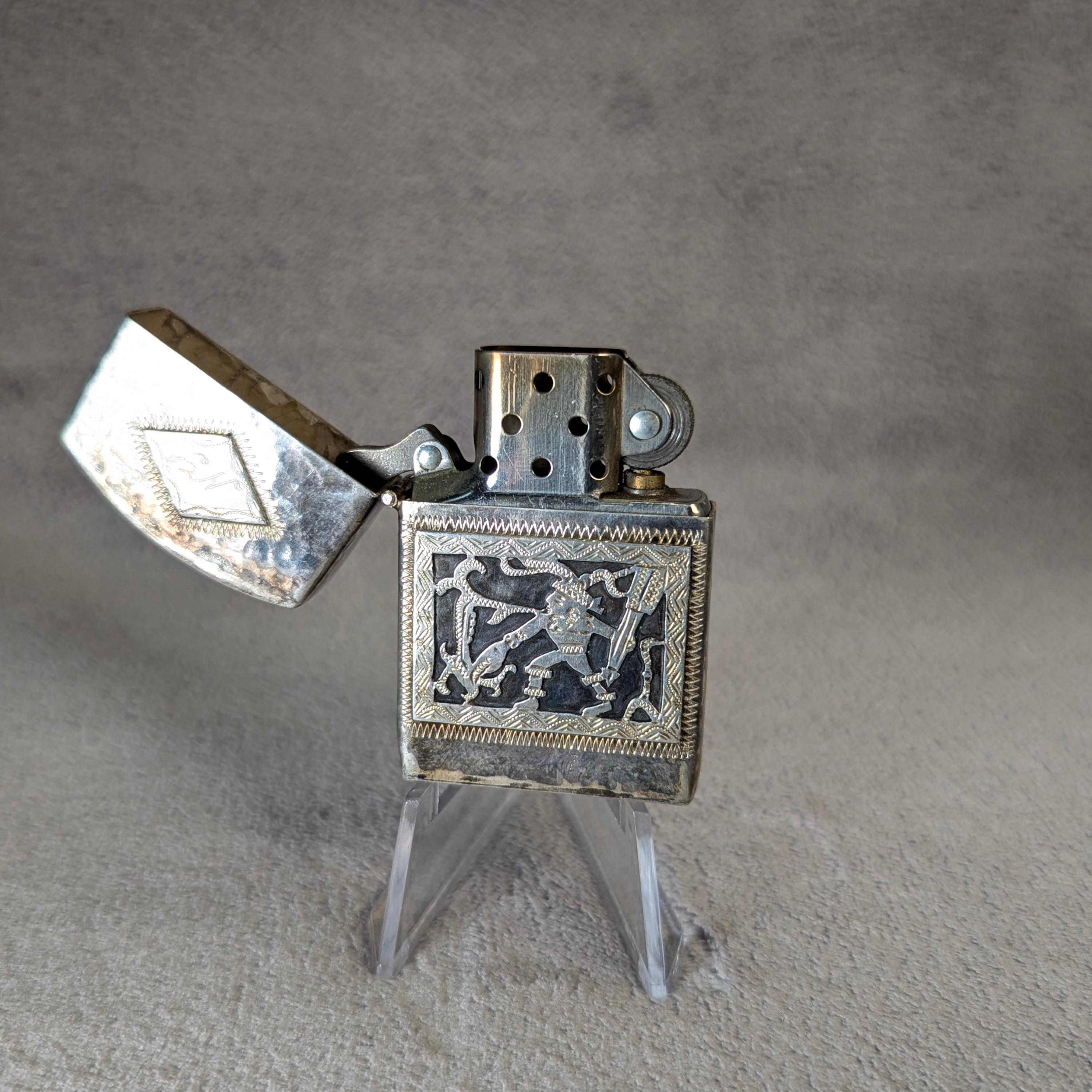 Guatemalan Sterling Silver Flip Top Lighter - Mayan Gods, Warriors ...