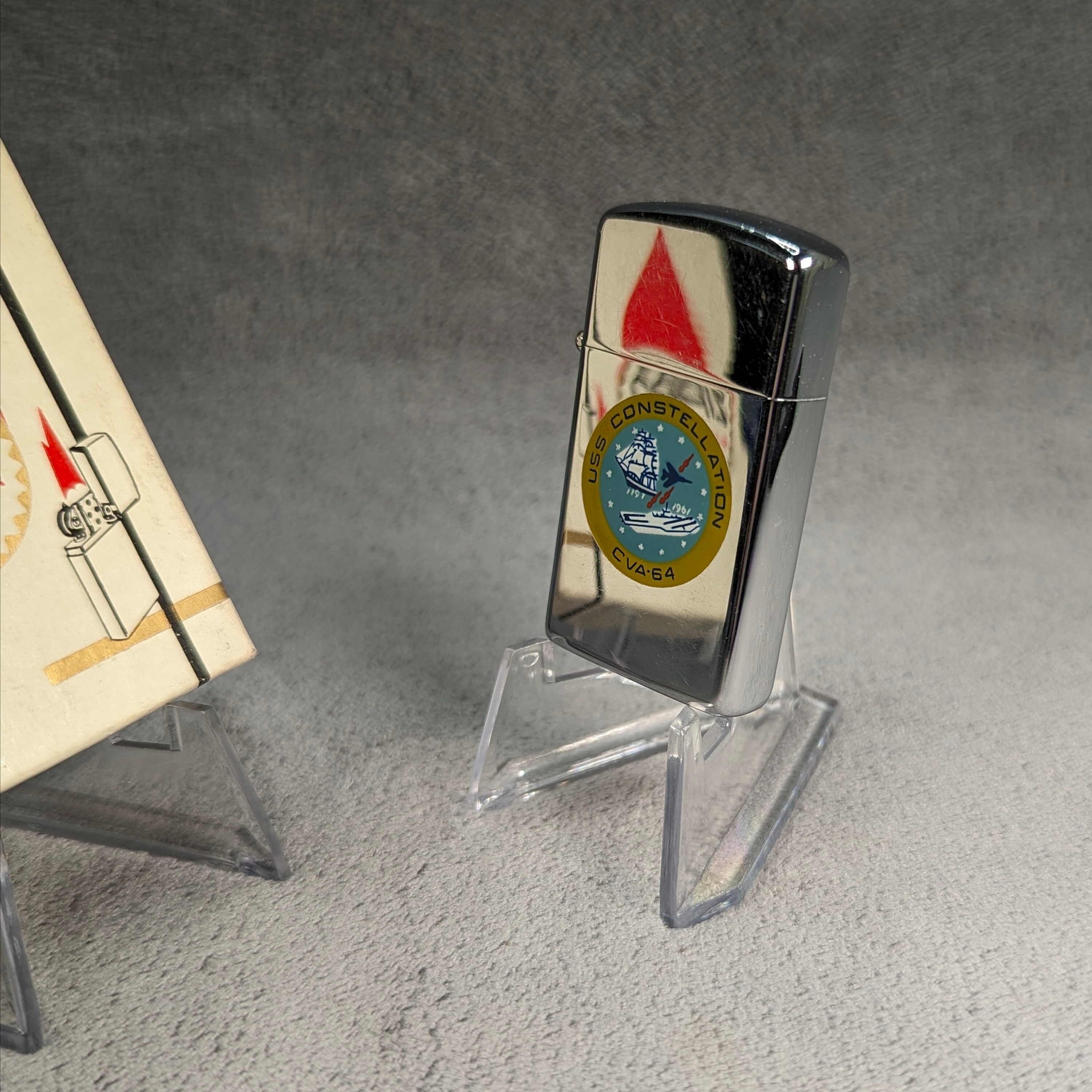 Vintage Working USS Davidson FF 1045 Zippo Lighter 7511/33