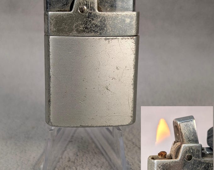 MCM Ronson Rover Lighter - Midcentury Modern Brushed Finish - Working Vintage Lighter - Unique Gift for Him Her - Working Restored Repairs