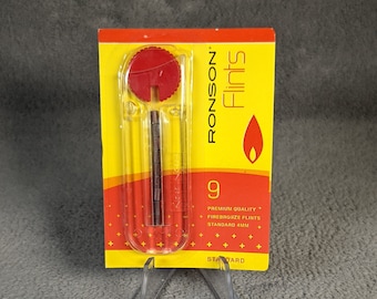 Ronson Firebronze Flints - Pack of 9 - Best for Vintage Lighters - Lighter Refill - Better Spark - Lighter Repair, Refurbish