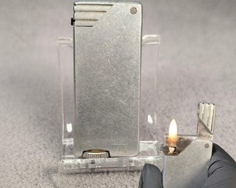 1940s Majestic Aluminum Block Lighter - Machine Age, Industrial, Art Deco - Lift Arm - Working Vintage Lighter