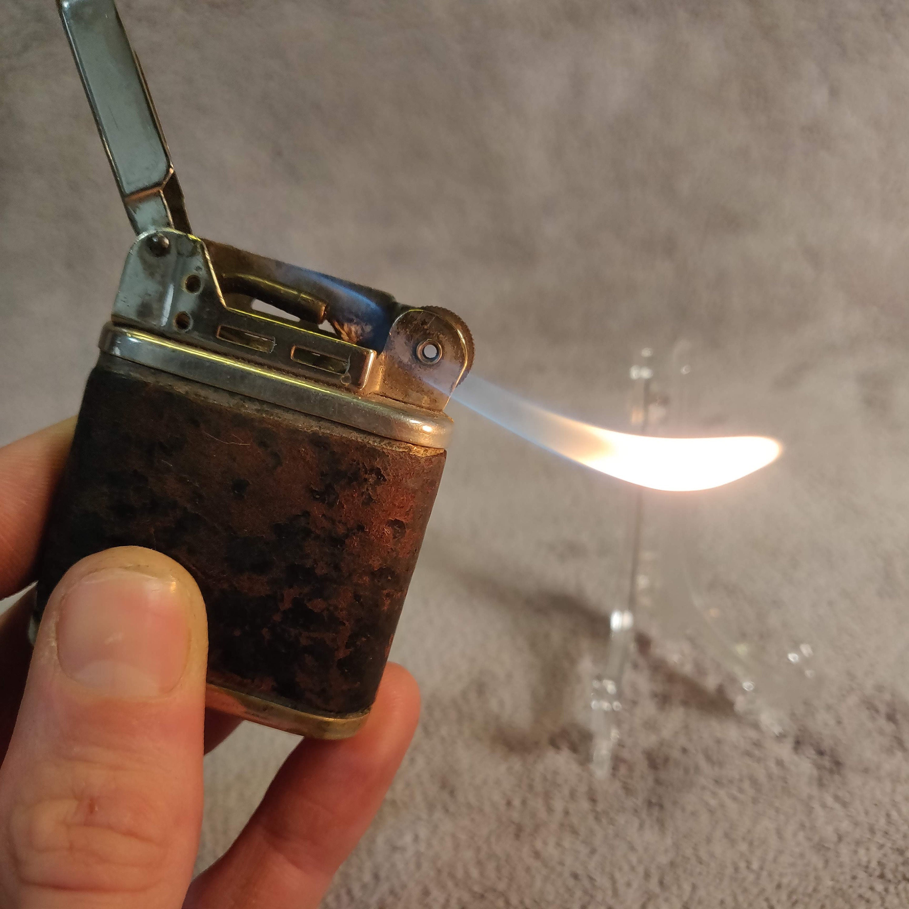 Working Beattie Jet Lighter Leather Wrap Pipe Lighter Etsy