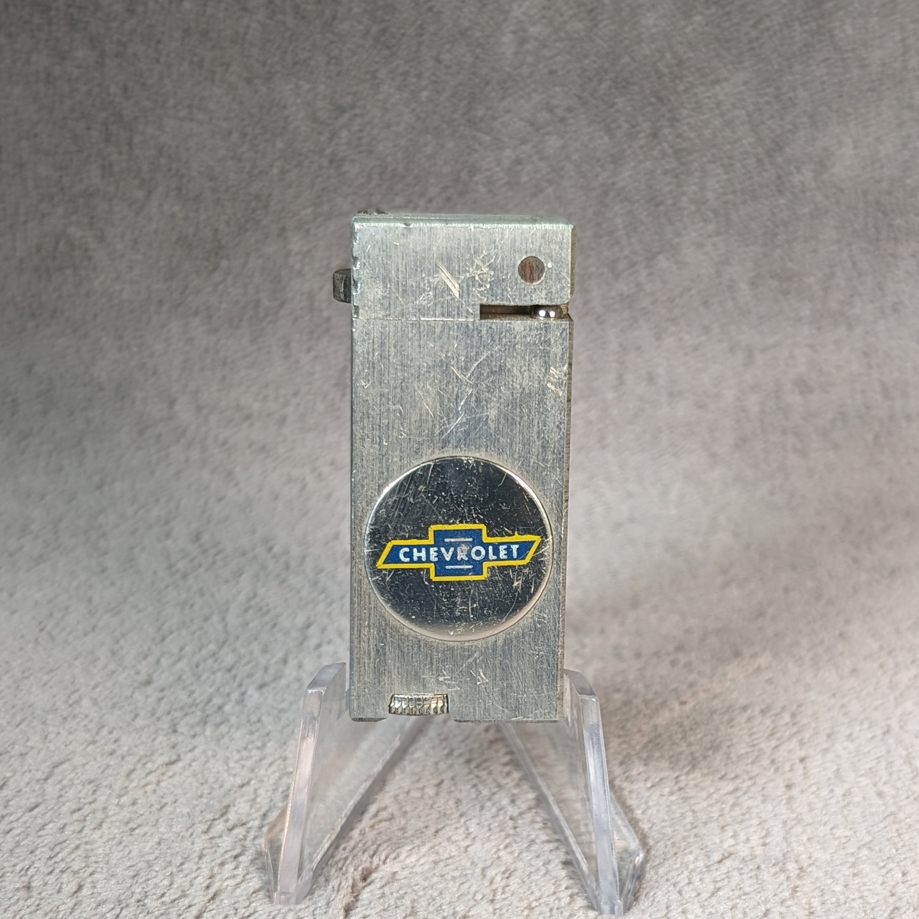 Rare 1940s Chevrolet Advertising Lighter - Aluminum Block Promotional -  1940-1950 Chevy Logo