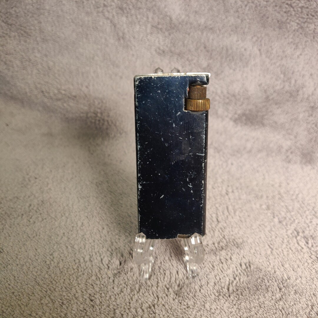 Vintage Star Aluminum Block Lighter Black Made in Argentina Working