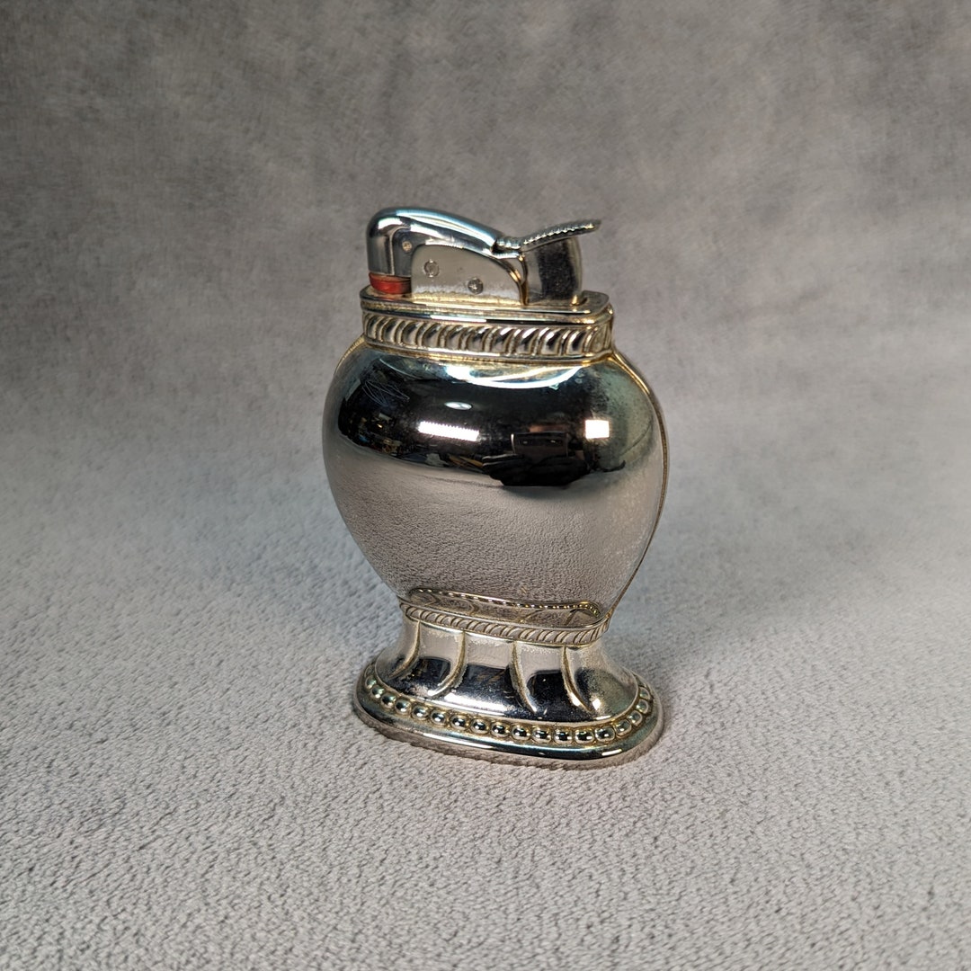 Midcentury Evans Table Lighter High Polish Silver Plate Etsy