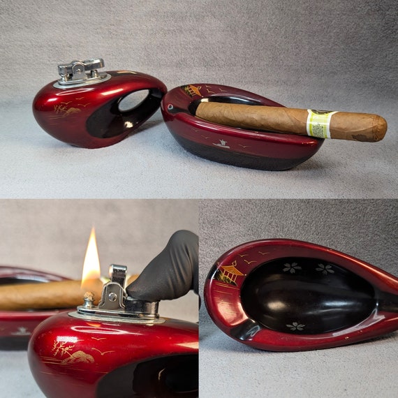 MCM Japanese Smoking Set - Vintage Table Lighter, Ashtray