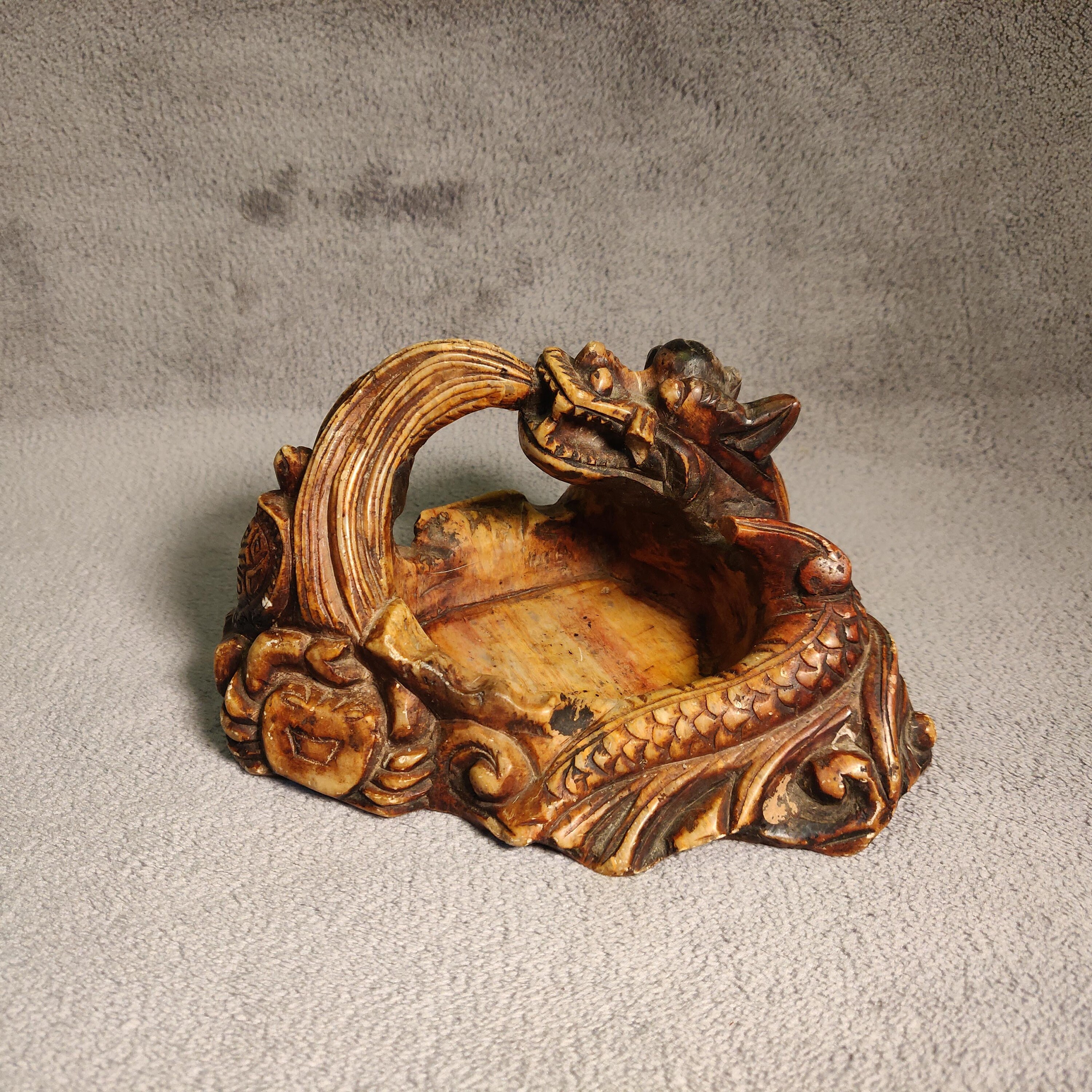 Vintage Brass Dragon Ashtray munimoro.gob.pe