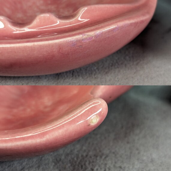 Midcentury Modern Gilner Pottery Smoking Set - Pink and White