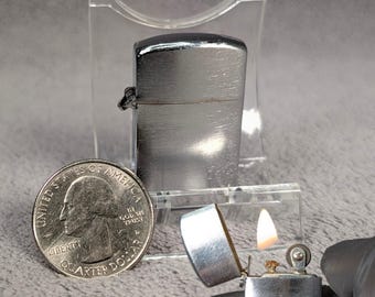 Miniature Chrome Flip Top Lighter - Working Vintage Lighter - Mini Keychain - Made in Japan - Unique Gift for Smoker