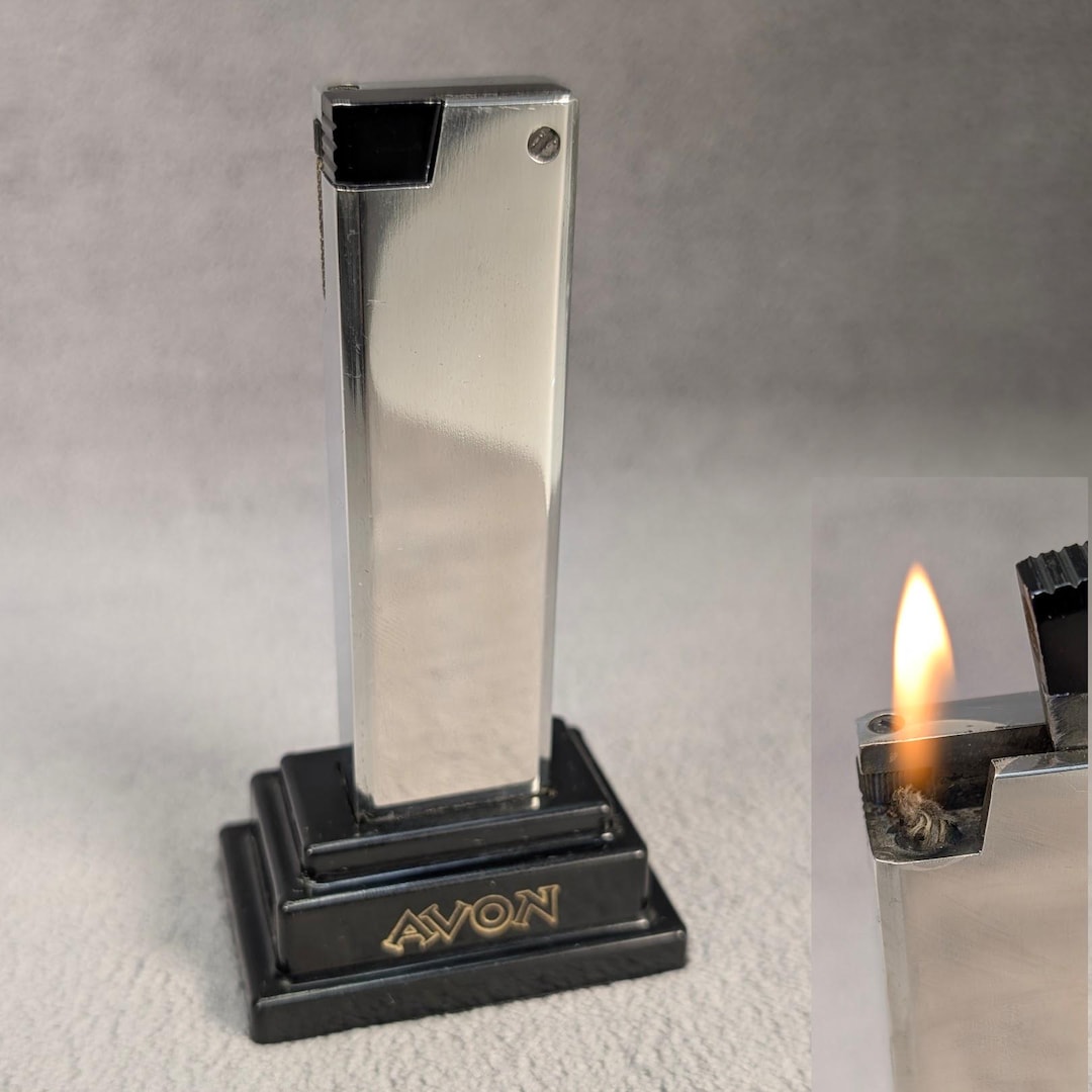 1950s Avon Aluminum Block Table Lighter - Midcentury Design, Machine ...