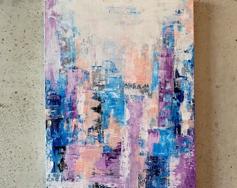 Original Abstract Acrylic Painting on Canvas - Pastel Light