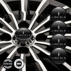 4 pcs Top Quality Epoxy Resin All Sizes Lincoln  Logo Stickers, Silicone Emblem Wheel Center Hub Caps, Phone, Laptop, Car Tuning,  Gift