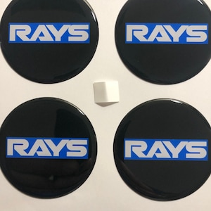 4 pcs Top Quality Epoxy Resin All Sizes Rays Logo Stickers, Silicone Emblem Wheel Center Hub Caps, Phone, Laptop, Car Tuning,  Gift