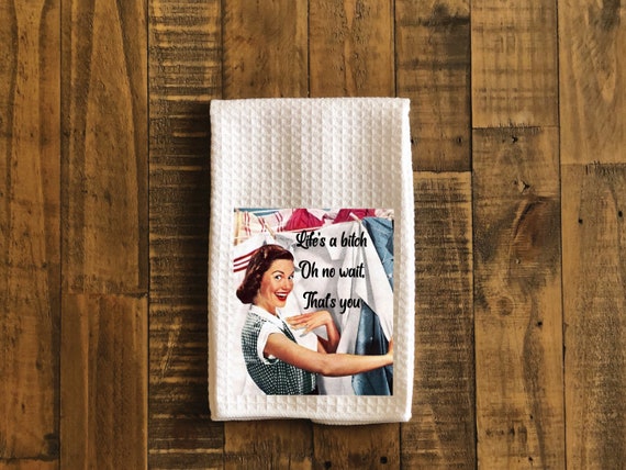 Sarcastic Retro Kitchen Towels, Funny Kitchen Towel Set, Cute Kitchen  Décor, Kitchen Linens