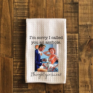 Patelai 4 Pieces Funny Kitchen Towels Dish Towels with Funny Saying Cute  Decorative Dishcloths Sets Fun Dish Towels for Housewarming Present Home