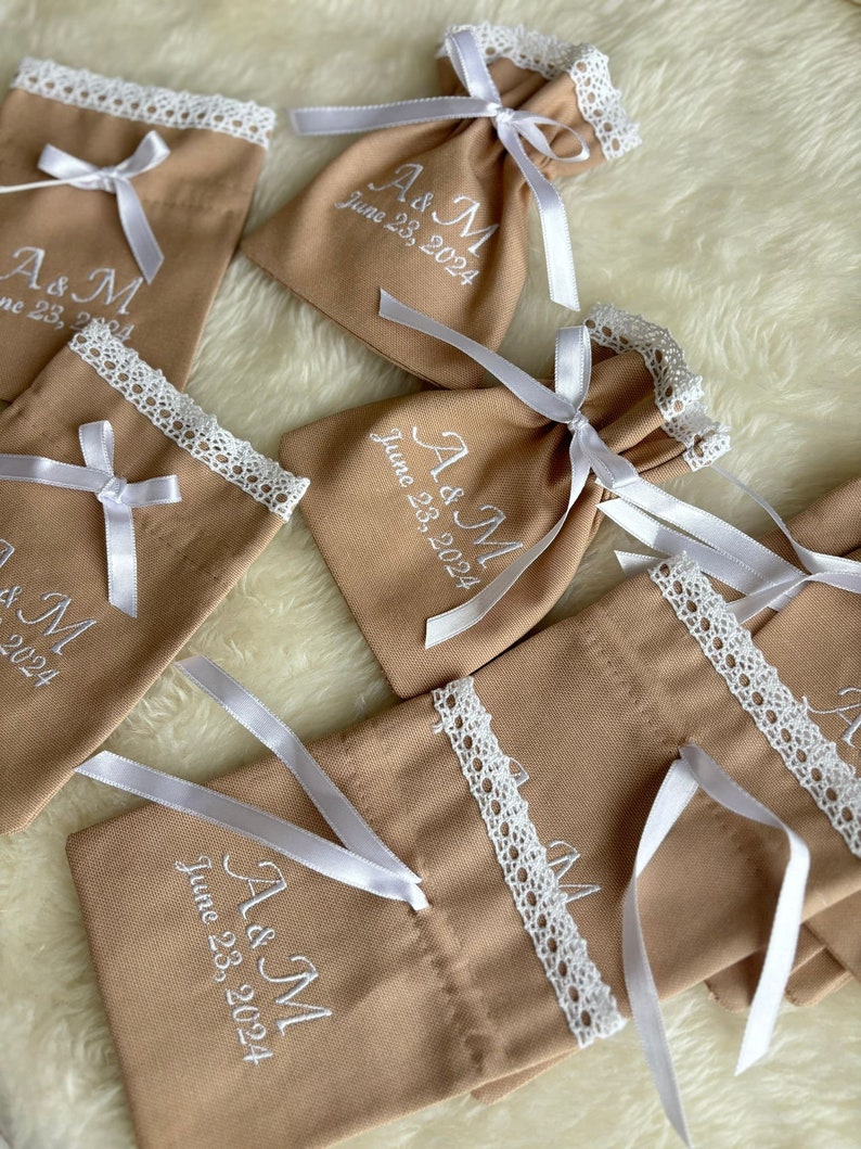 Personalized Wedding Bridal Shower Favor Bag, Custom Design Gift Bags ...