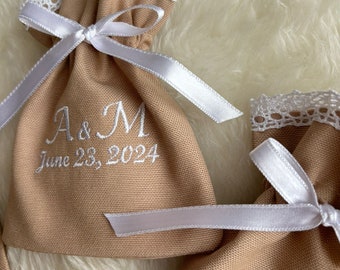 Personalized Wedding Bridal Shower Favor Bag, Custom Design Gift Bags, Birthday, Baby Shower Pouches