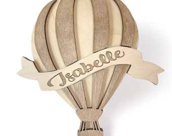 Hot Air Balloon Baby Monthly Milestone Set // Baby Monthly Milestone Set // Baby Photo Prop // Wooden Monthly Photo Markers // New Mom Gift