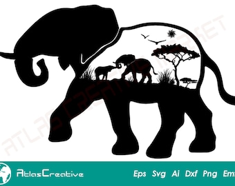 Download Elephants Svg Etsy