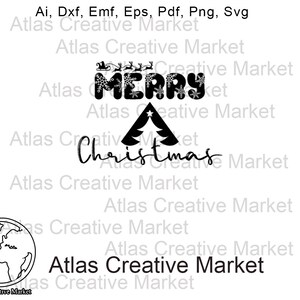 Merry christmas svg file, Merry christmas for Cricut and Silhouette, Christmas SVG, Png, Dxf, Psd, Eps, Ai and Svg