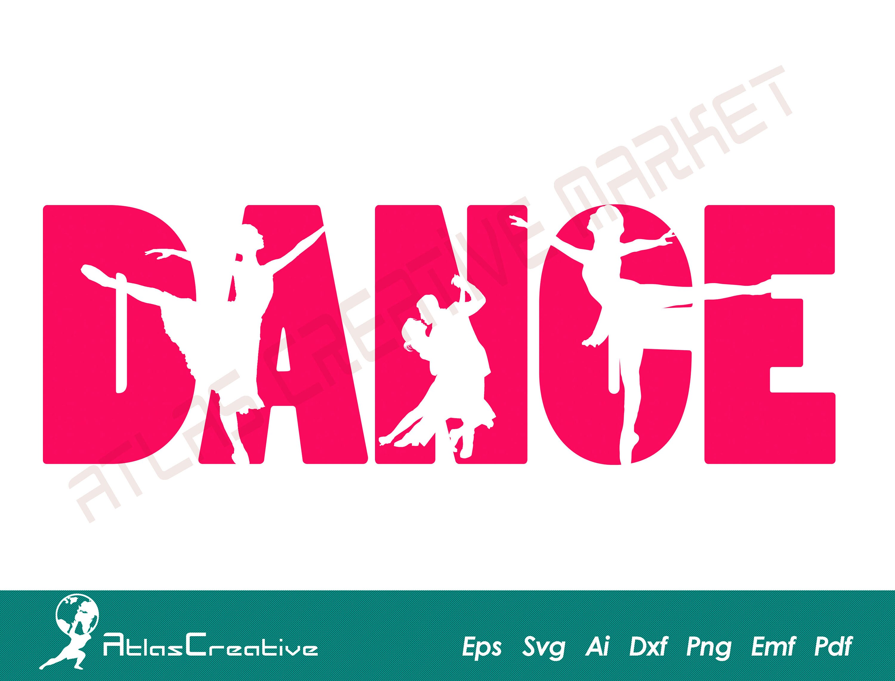 Dance Svg, Dancer Svg, Dancing Silhouette, Balet Svg Clipart, Vector