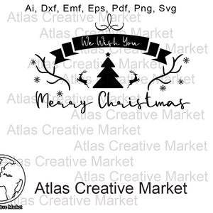 We wish you A merry christmas, SVG, Merry Christmas, Cut File, we wish you a merry christmas svg file, Png, Dxf, Psd, Eps, Ai and Svg