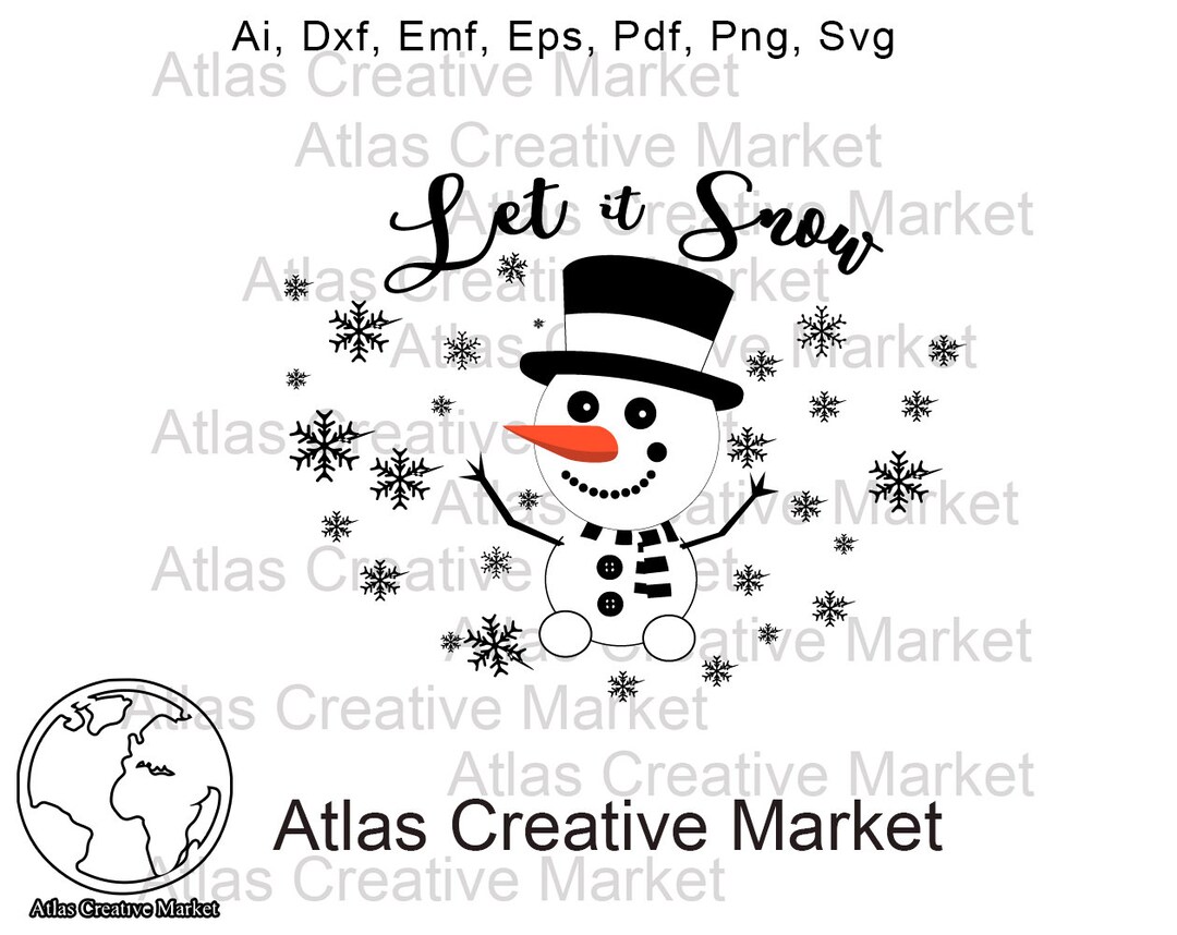 Let It Snow Svg, Christmas SVG, Svg Files for Cricut, Kids Christmas ...