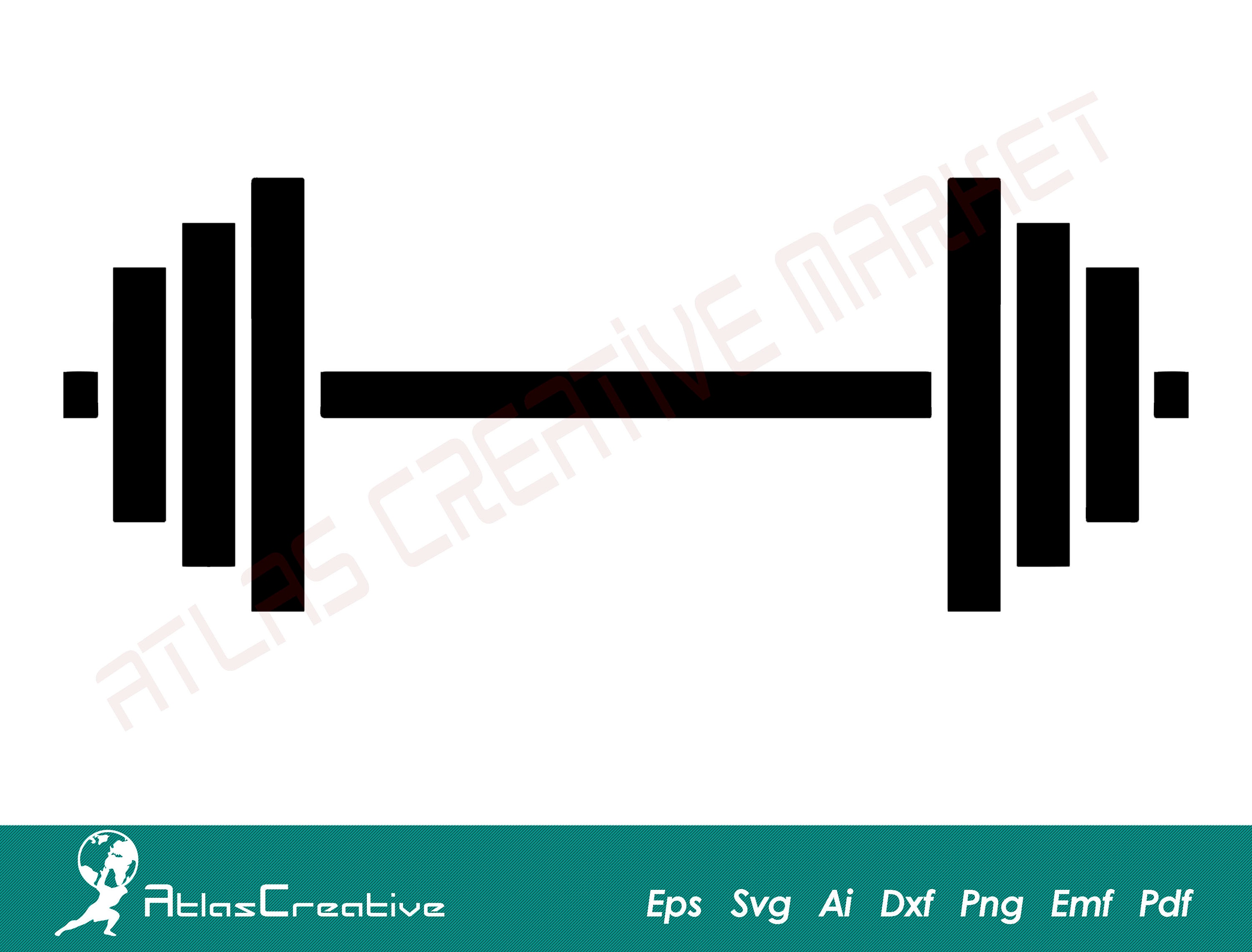 Barbell Svg, Weight Svg, Fitness Barbell Clipart, Dumbbell Svg