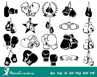 Boxe Svg (21) Bundle, Gants de boxe Svg, Boxer Svg, Clipart de combat, mma Png, Gants de boxe cricut, Png, Dxf, Psd, Emf, Eps, Ai et Svg