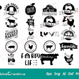 Farm Life (30) SVG Bundle, Bauernhaus Bundle Vektoren, Landwirtschaft Spruch und Zitate Svg, Landwirtschaft svg, Png, Dxf, Psd, Eps, Emf, Ai und Svg