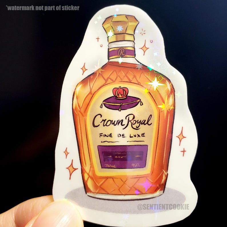 Alcohol Bottle Stickers. Hand Drawn Alcoholic Drinks Vinyl Holographic ...
