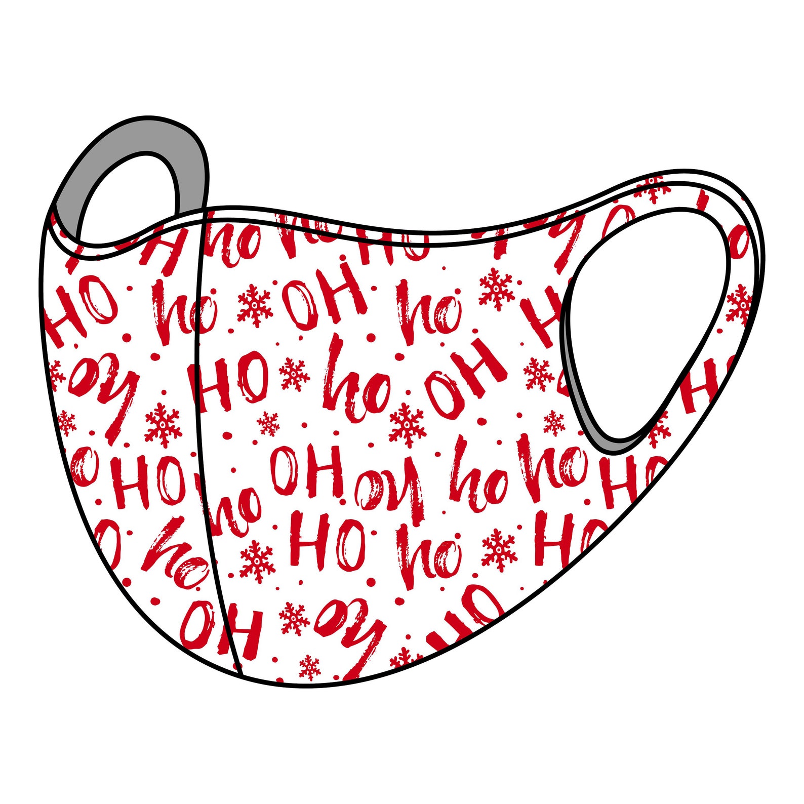 Face Mask Christmas Xmas Theme Covering Reusable Washable Etsy