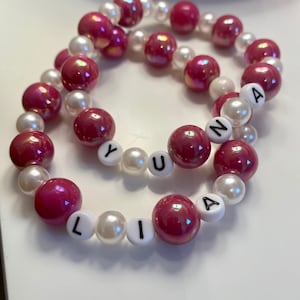 ITZY Beaded Bracelet | Pink | Purple | Kpop gifts | Customizable | Gifts For Her | cute bracelets | gifts for Kpop fans | Mutiple Sizes