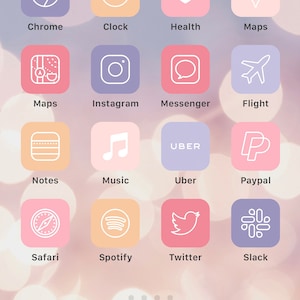 Cotton Candy  l  360 Aesthetic App Icon Theme Pack for iphone / App Covers / Icons Bundle / Minimal App Covers / Homescreen icons