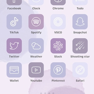 Violet Flower  l  360 Aesthetic App Icon Theme Pack for iphone / App Covers / Icons Bundle / Minimal App Covers / Homescreen icons