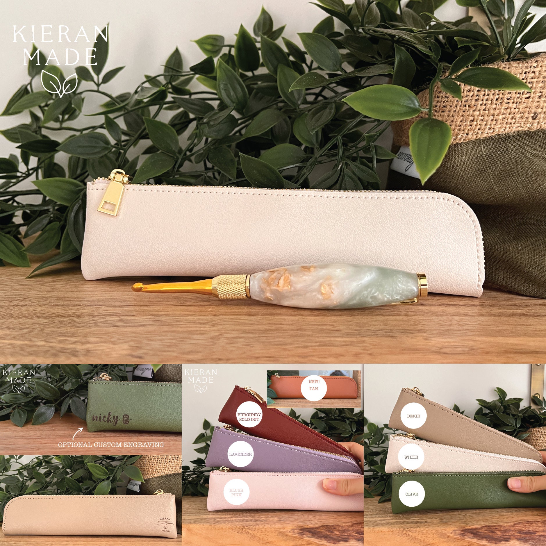 Crochet Hook Travel Case | Optional Engraving