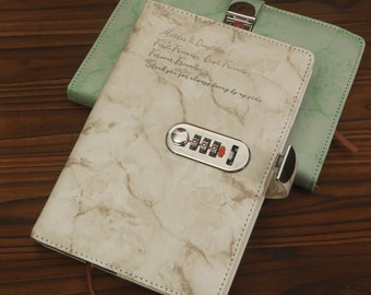 Personalized Lock Journal: PU Leather Secret Diary, Birthday Gift