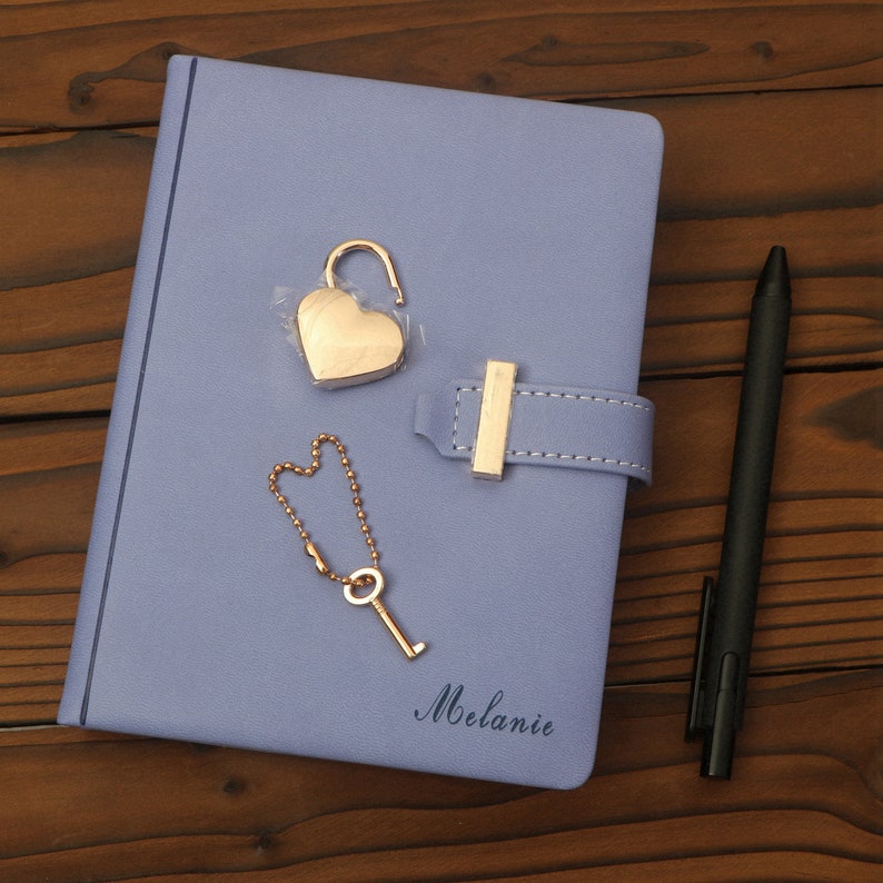 Personalized Journal with Lock, Locking Journal with Key, Gift for Child, Students Gift, Mother's Day Gift, Birthday Gift image 6