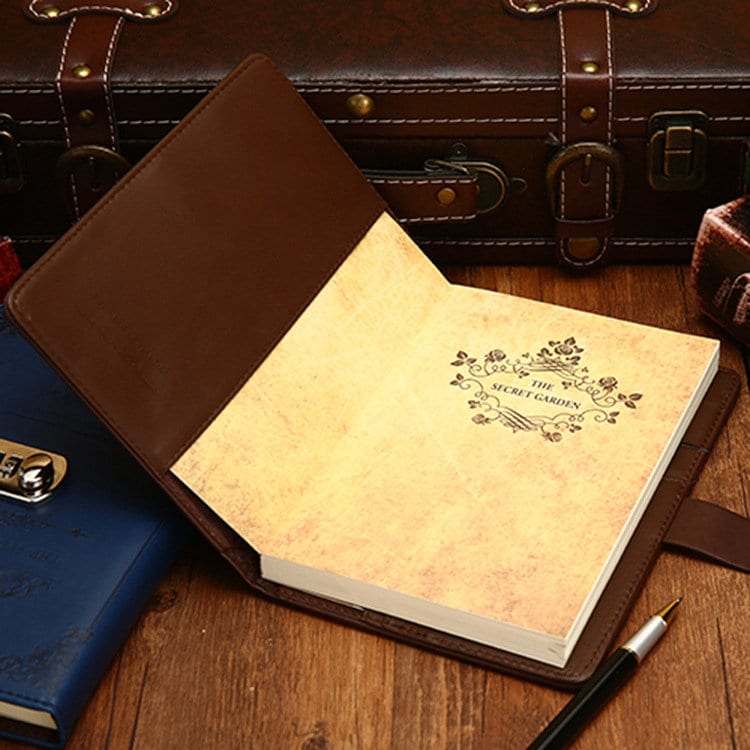 Customized Diary With Lock, Travel Journal Notebook, Engraved Lockable