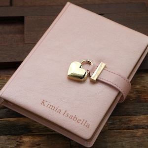 Engraved Diary with Lock and Key, Personalized Journal with Lock, Gift for Children, Daughter, Granddaughter, Mother's Day Gift image 2