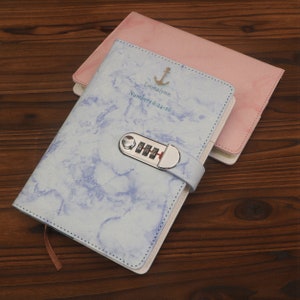 Personalized Lock Journal Password Journal, Gift for Kids, Lined Refillable Page Notebook, Back to School, Journal for Men and Women